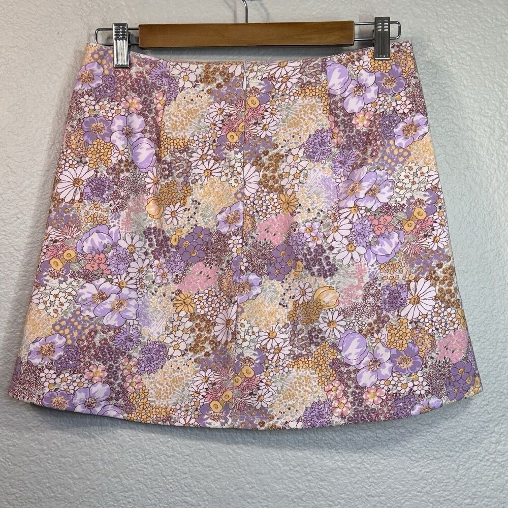 Altard State Skirt Women L Floral Pencil Mini Retro Flowerchild Music Festival